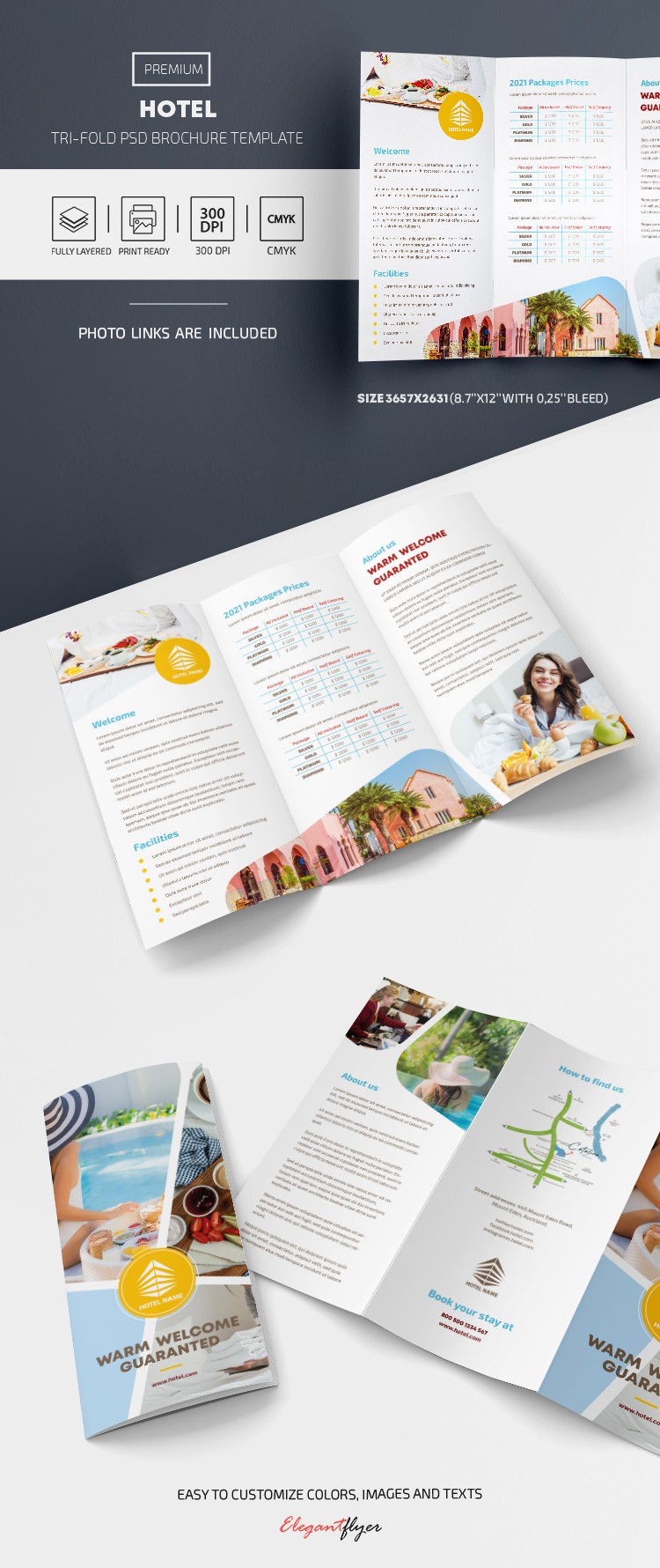 Hotel Brochure Template by ElegantFlyer