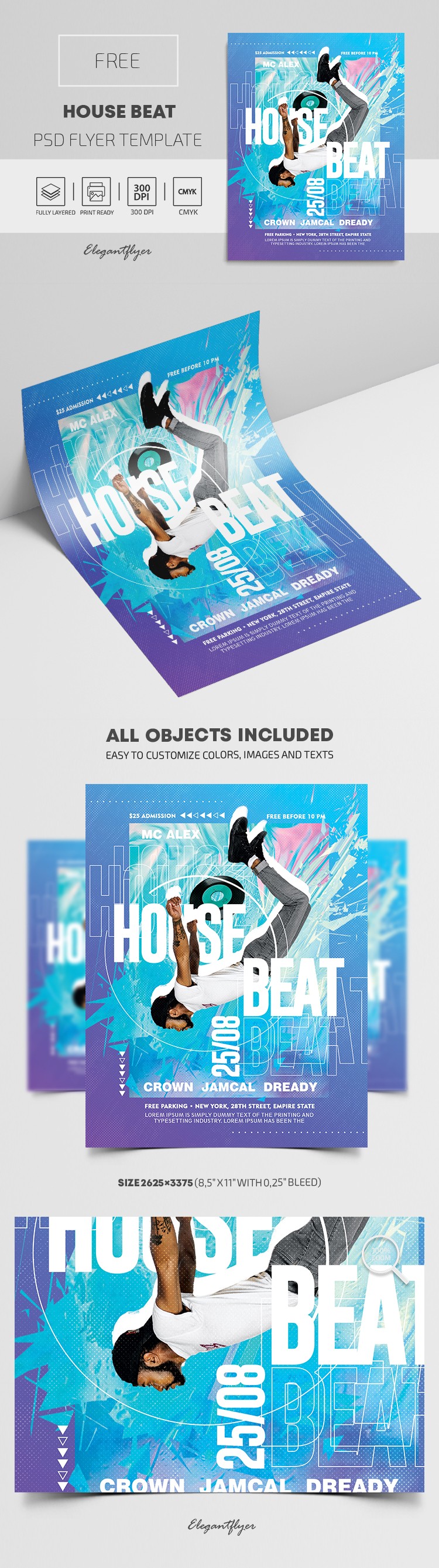 Flyer de House Beat by ElegantFlyer