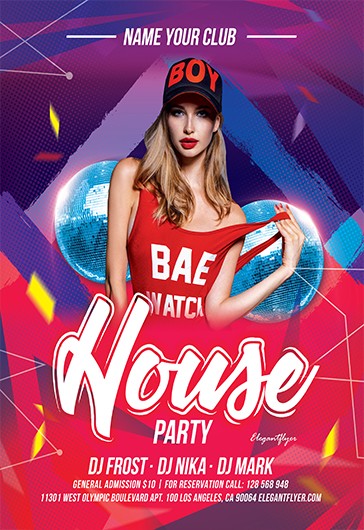Download the Space Party Flyer Template - Electro Flyer - FFFLYER