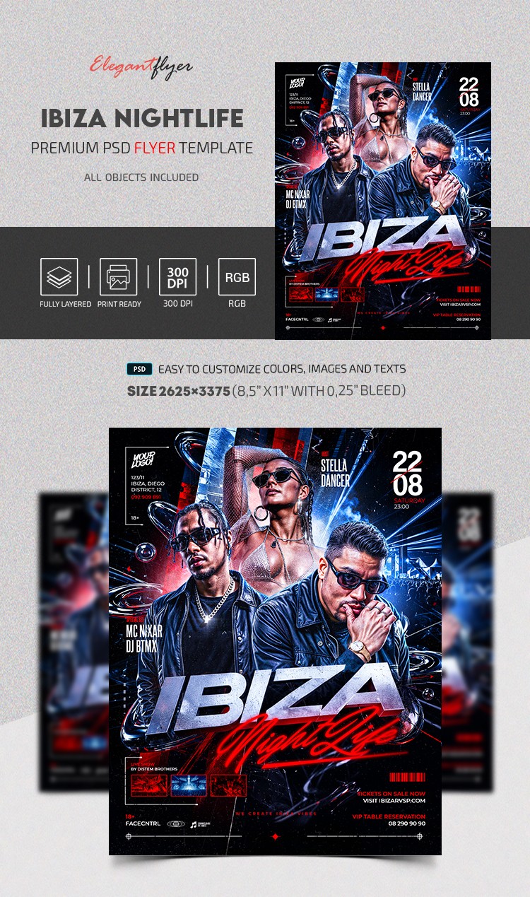 Ibiza Style Nightlife Flyer by ElegantFlyer