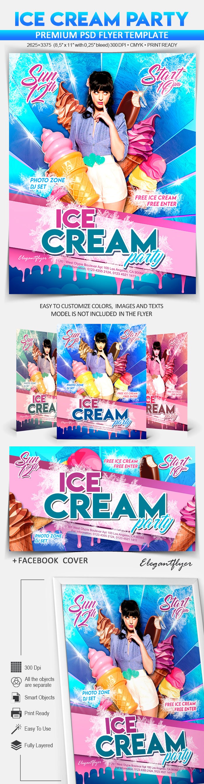 Ice cream party by ElegantFlyer