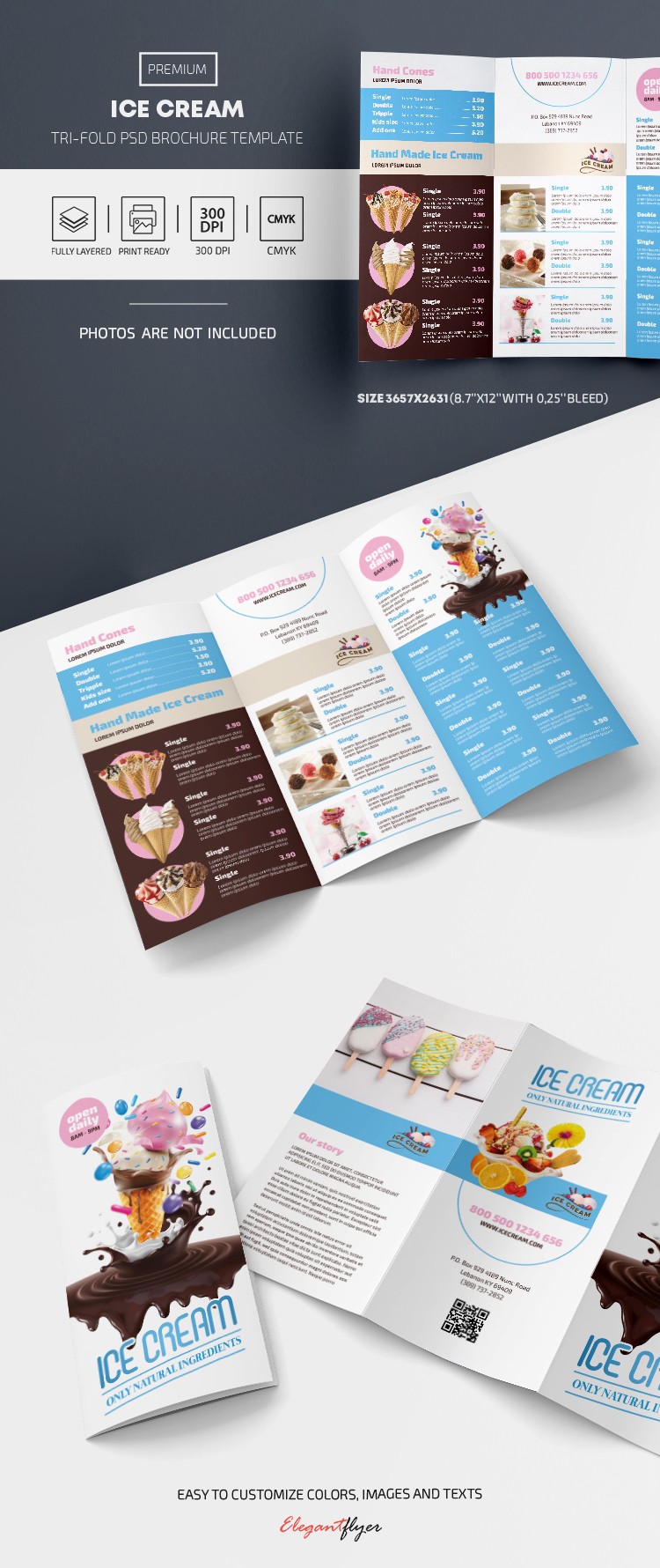 Brochure de crème glacée by ElegantFlyer