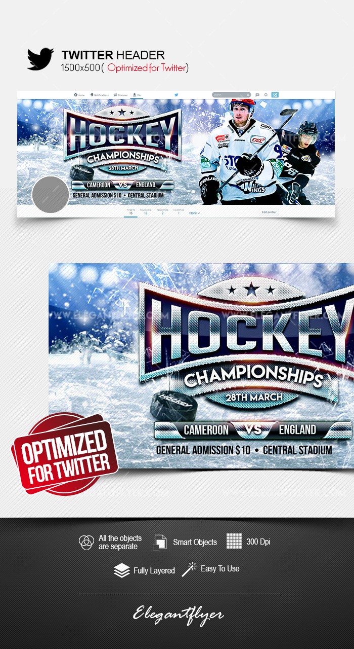Campionato del Mondo di hockey su ghiaccio su Twitter by ElegantFlyer