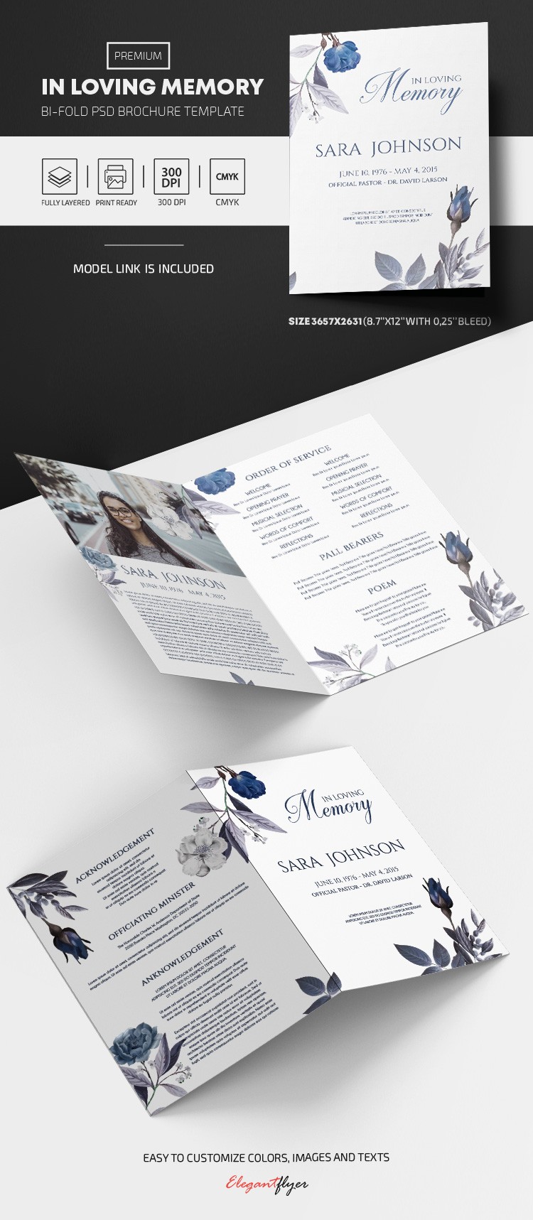 Folleto En Memoria Amorosa by ElegantFlyer