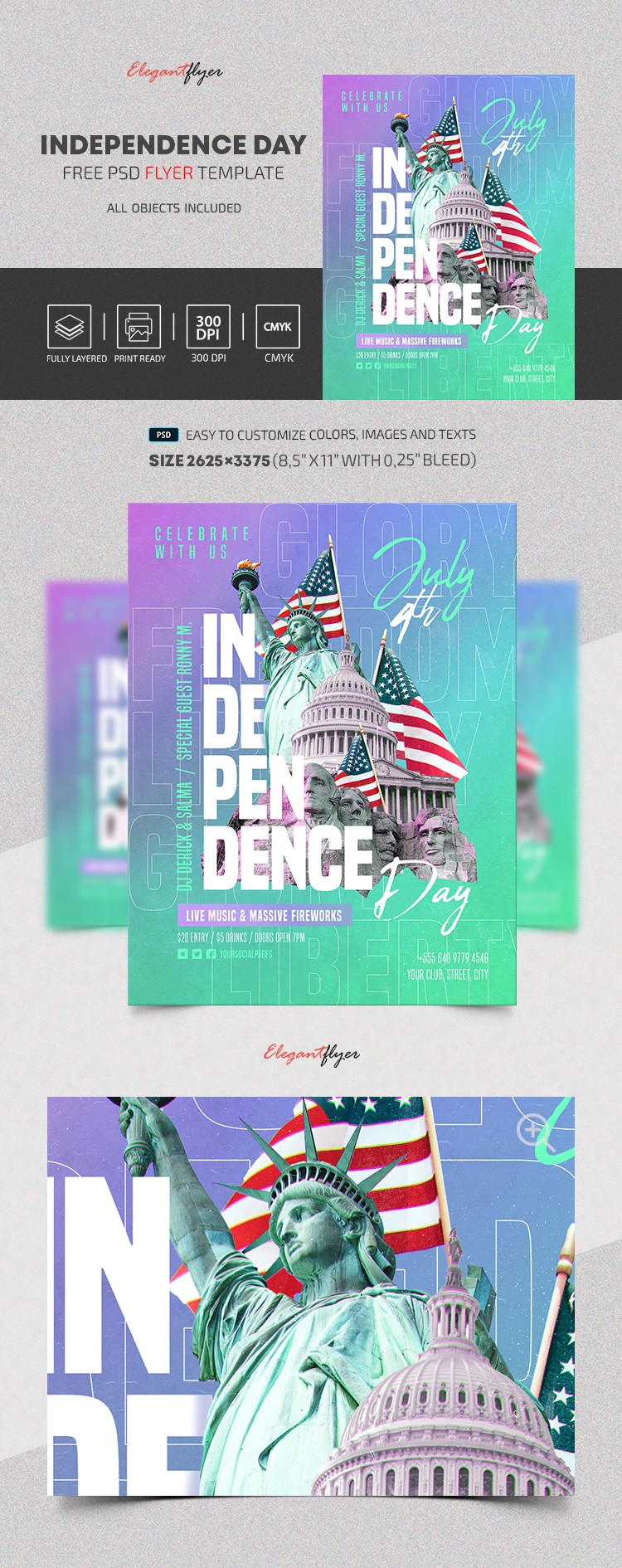 Flyer de la Journée de l'Indépendance by ElegantFlyer