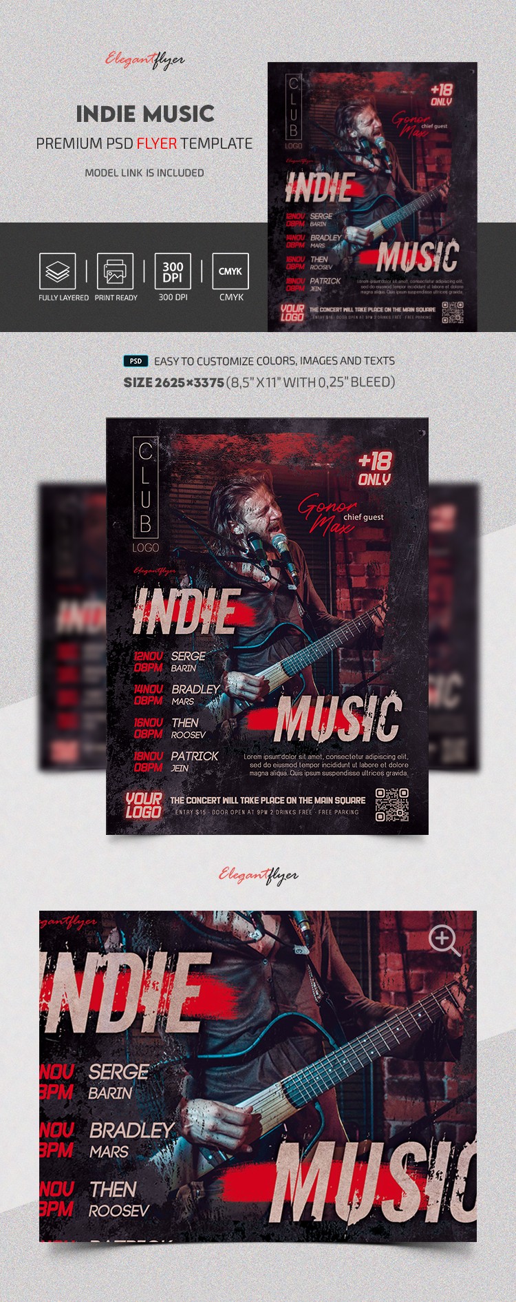 Indie Muzyka Flyer by ElegantFlyer