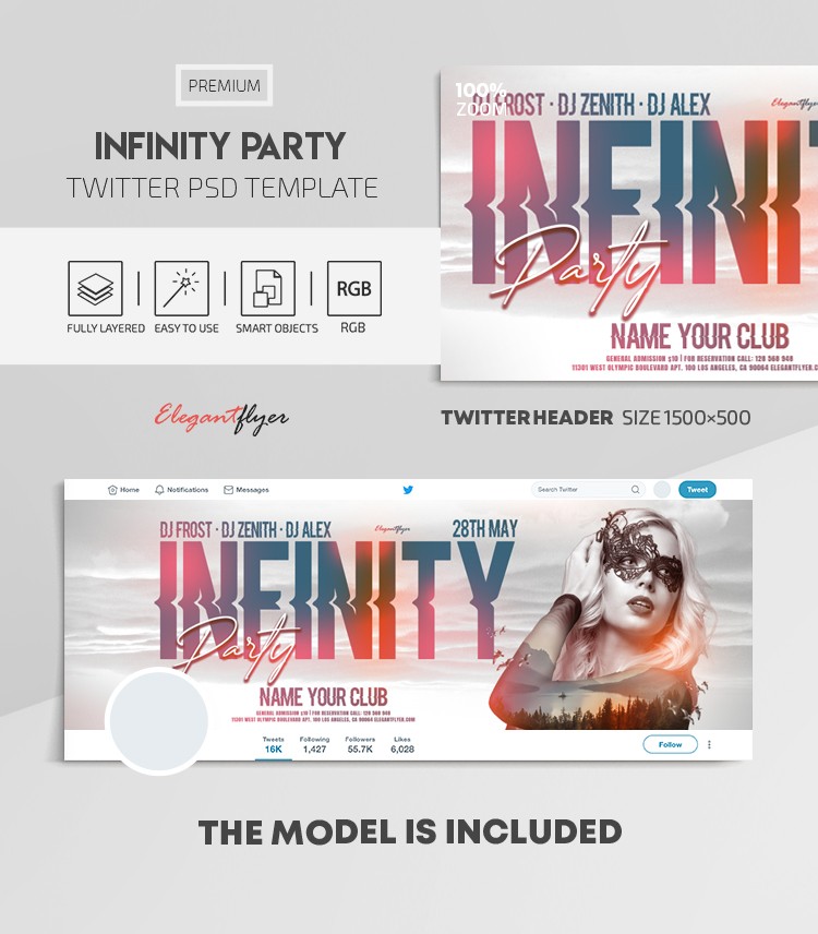 Unendlich Party Twitter by ElegantFlyer