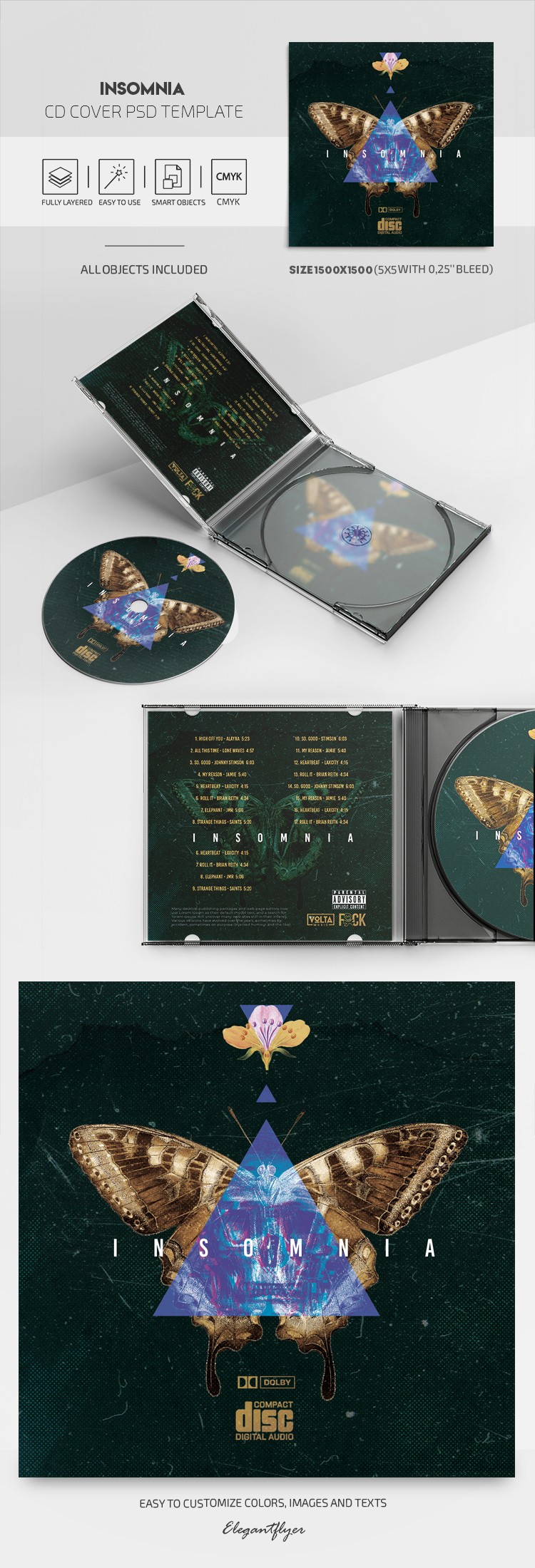 Capa do CD Insomnia by ElegantFlyer