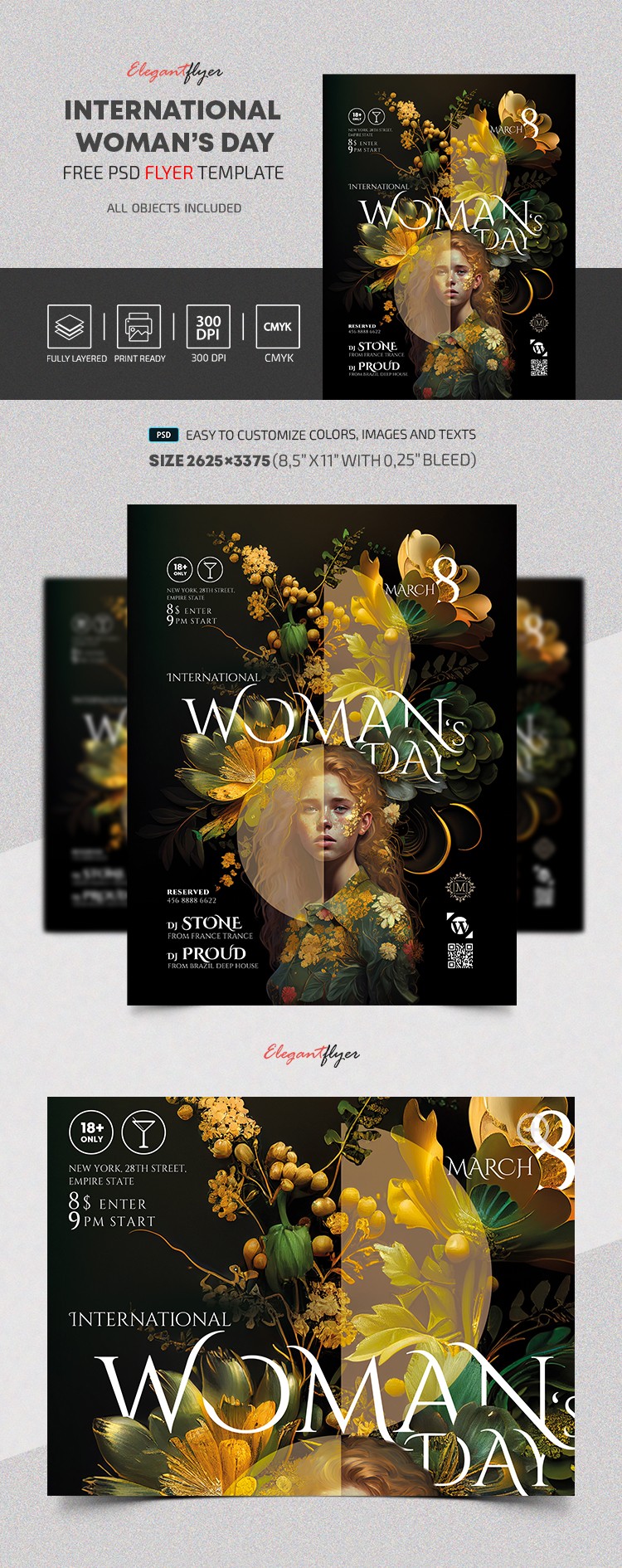 Flyer do Dia Internacional da Mulher by ElegantFlyer