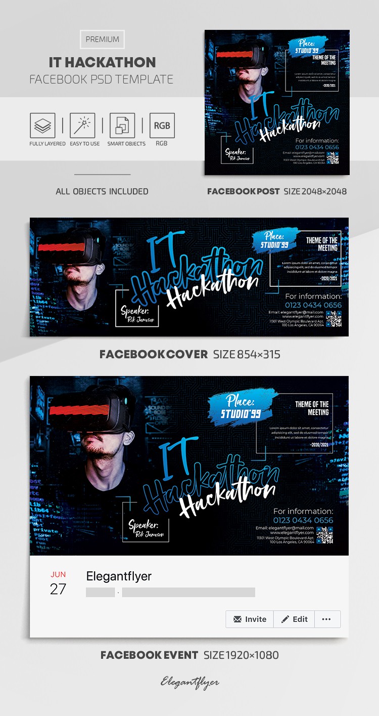 IT Hackathon Facebook -> Hackathon IT na Facebooku by ElegantFlyer