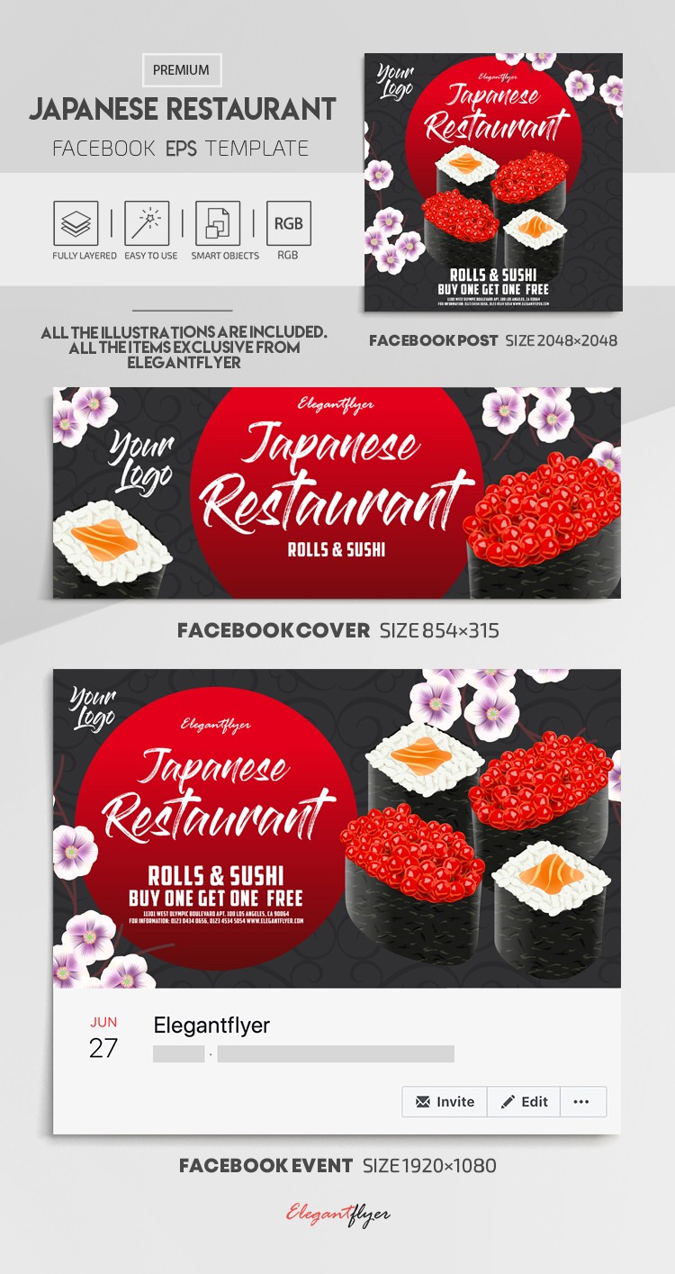 Restaurante Japonés by ElegantFlyer