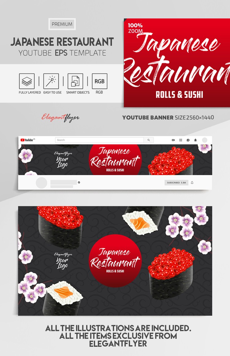 Restaurant japonais Youtube by ElegantFlyer