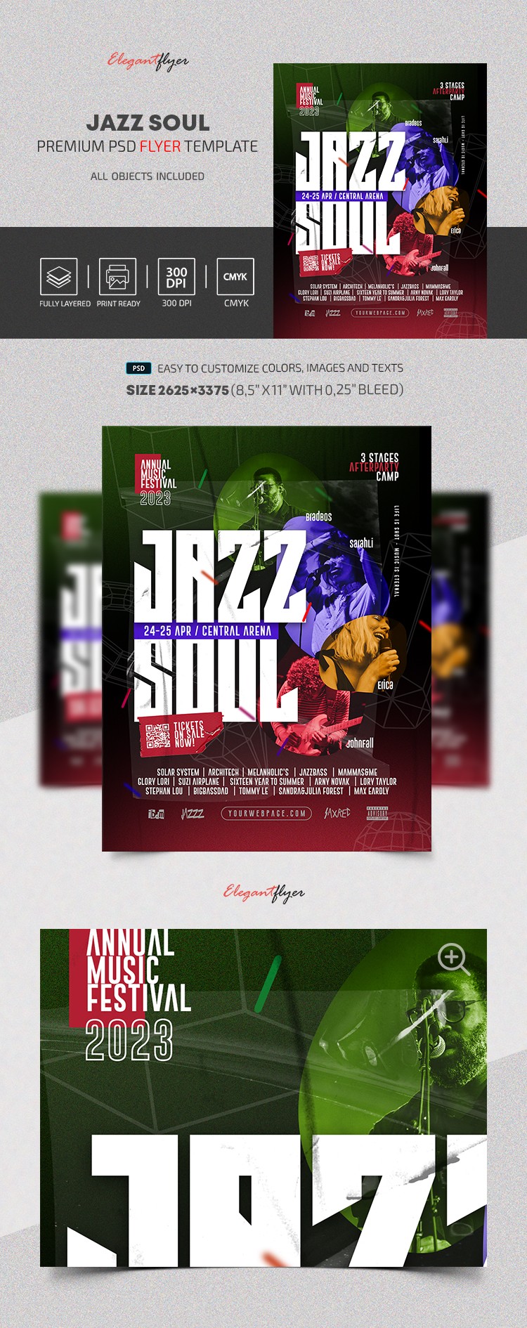 Jazz Soul Flyer -> Jazzowy plakat Soul by ElegantFlyer