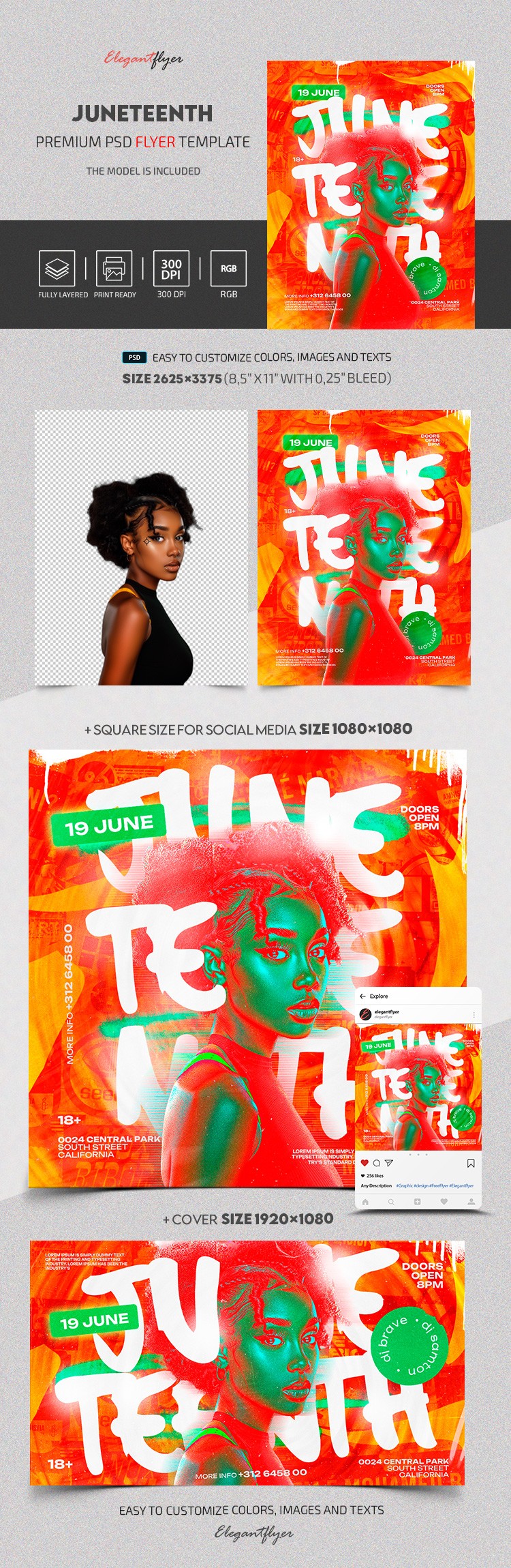 Fête du Juneteenth by ElegantFlyer