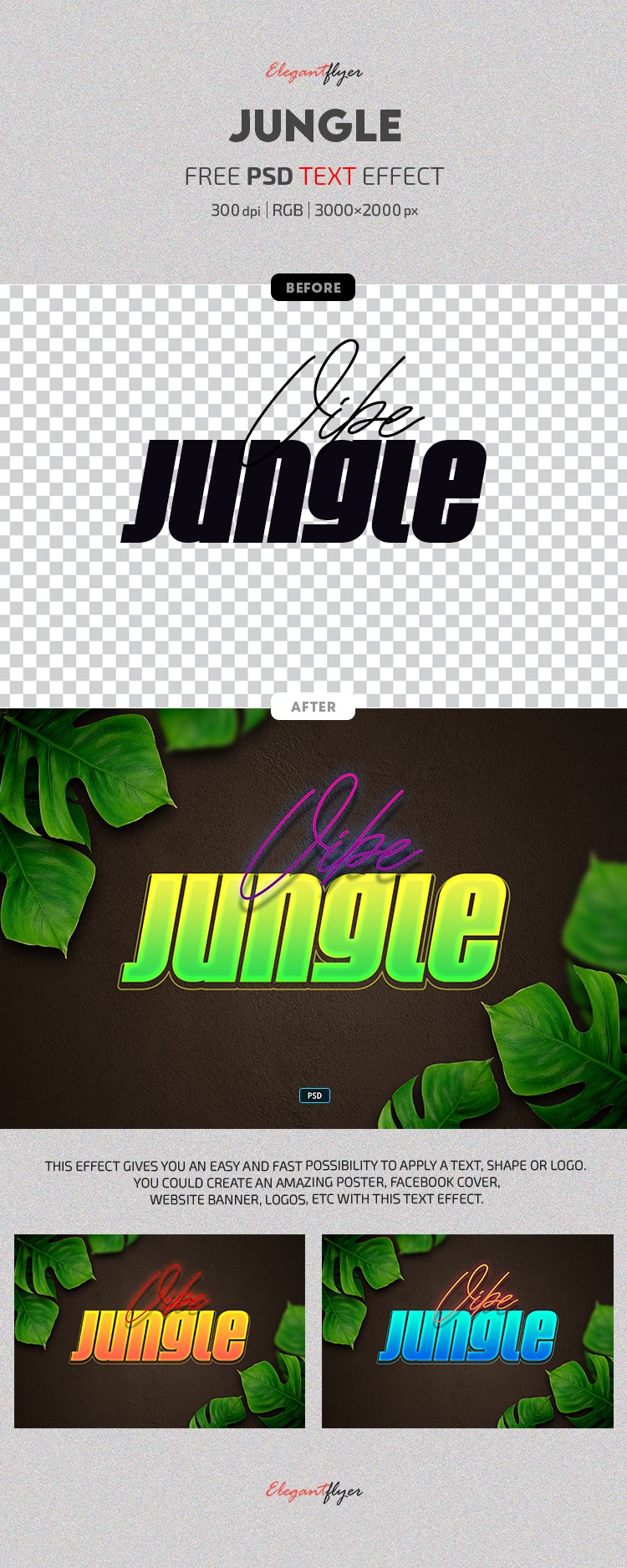 Effet de texte de jungle by ElegantFlyer