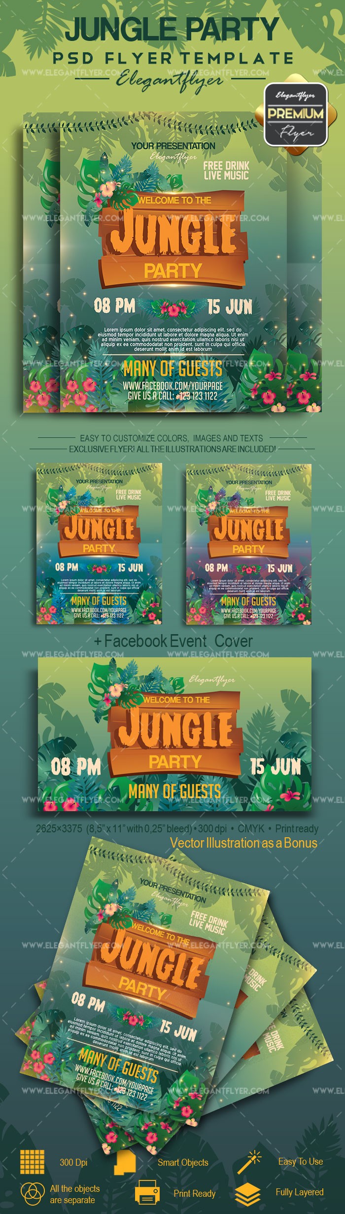 Fête de la jungle by ElegantFlyer