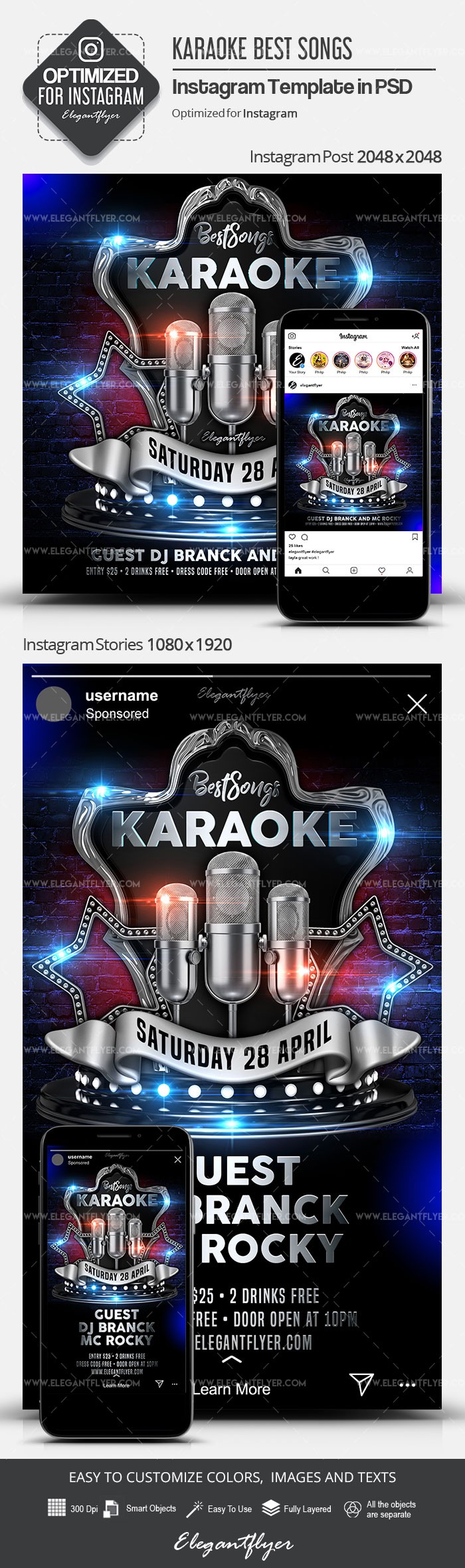 Karaoke Best Songs Instagram by ElegantFlyer