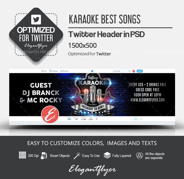 Karaoke Beste Lieder Twitter by ElegantFlyer