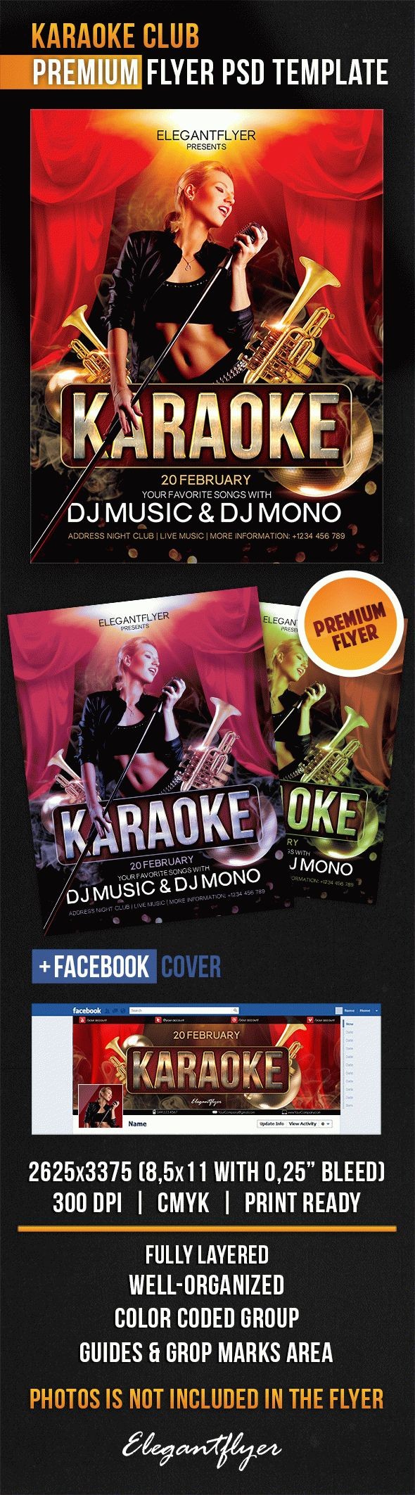 Clube de Karaoke by ElegantFlyer