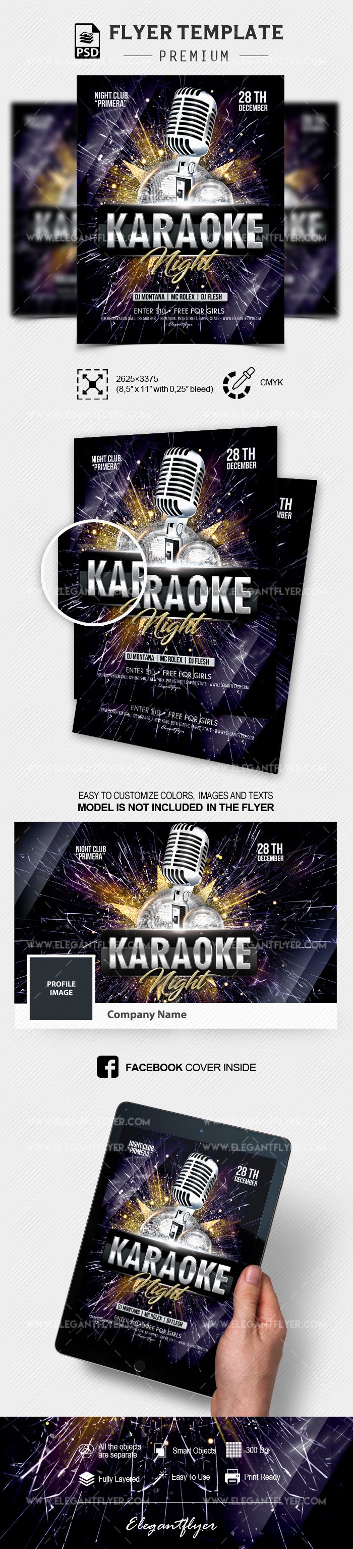 Sparkle Karaoke Night -> Błyszczący Wieczór Karaoke by ElegantFlyer