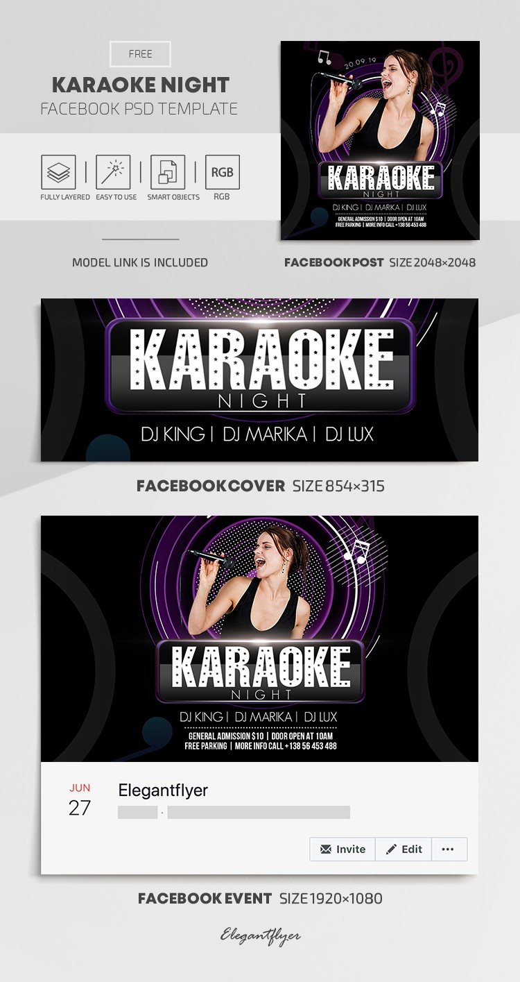 Karaoke Night -Noc karaoke by ElegantFlyer