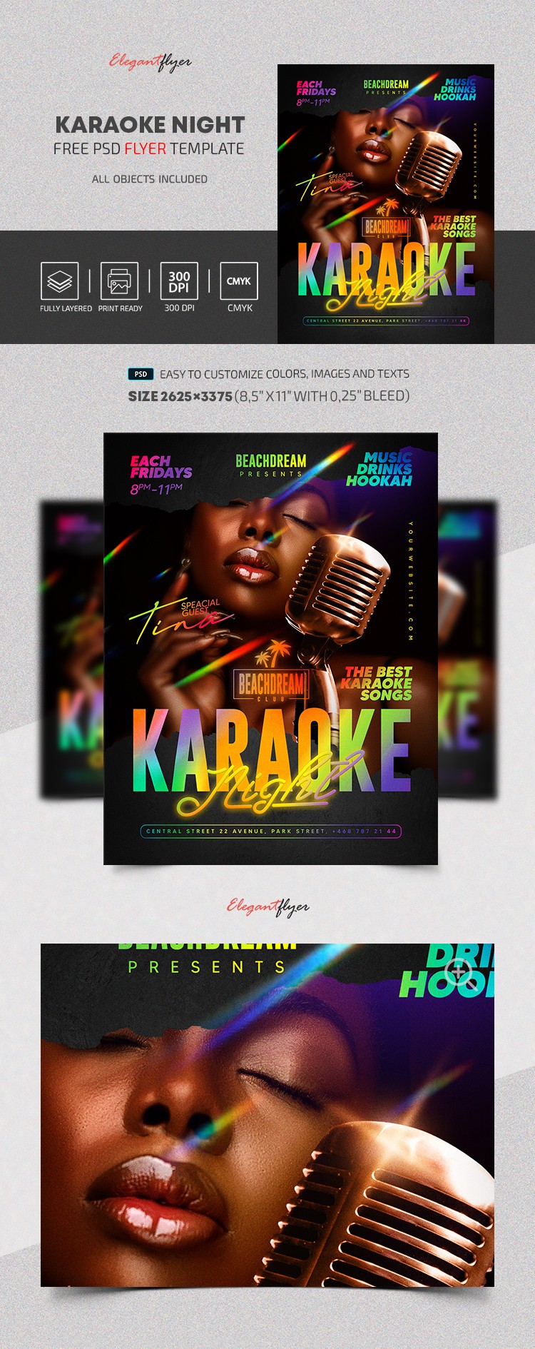 Folheto da Noite de Karaoke by ElegantFlyer