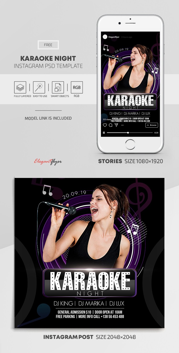 Karaoke Night Instagram -> Karaoke Night Instagram by ElegantFlyer
