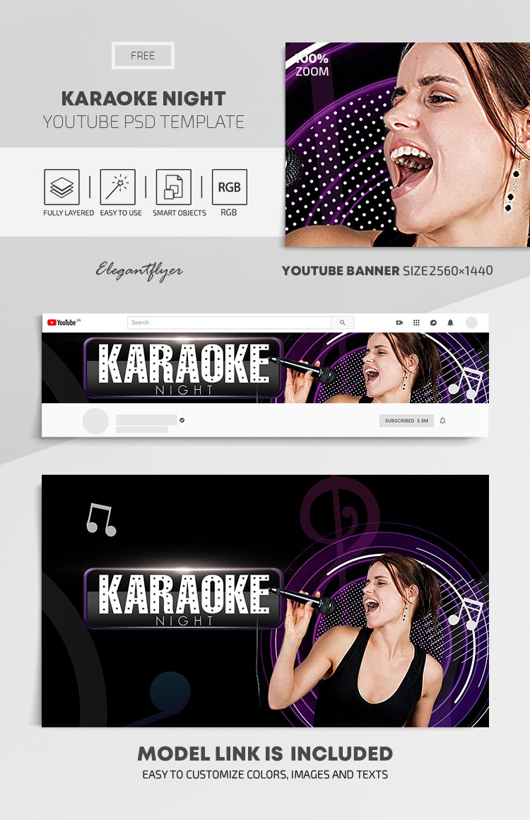 Noche de Karaoke en Youtube by ElegantFlyer