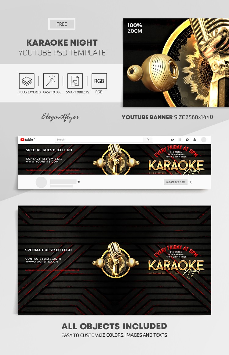 Karaoke Night Youtube --> Serata di Karaoke su Youtube by ElegantFlyer