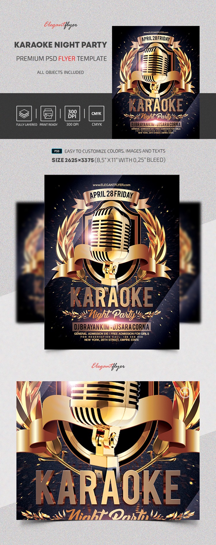 Noche de fiesta de karaoke V02 by ElegantFlyer