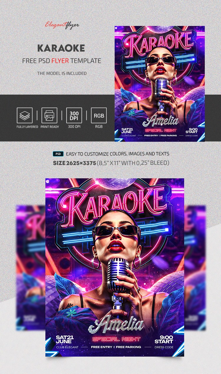 Karaoke Party Flyer by ElegantFlyer