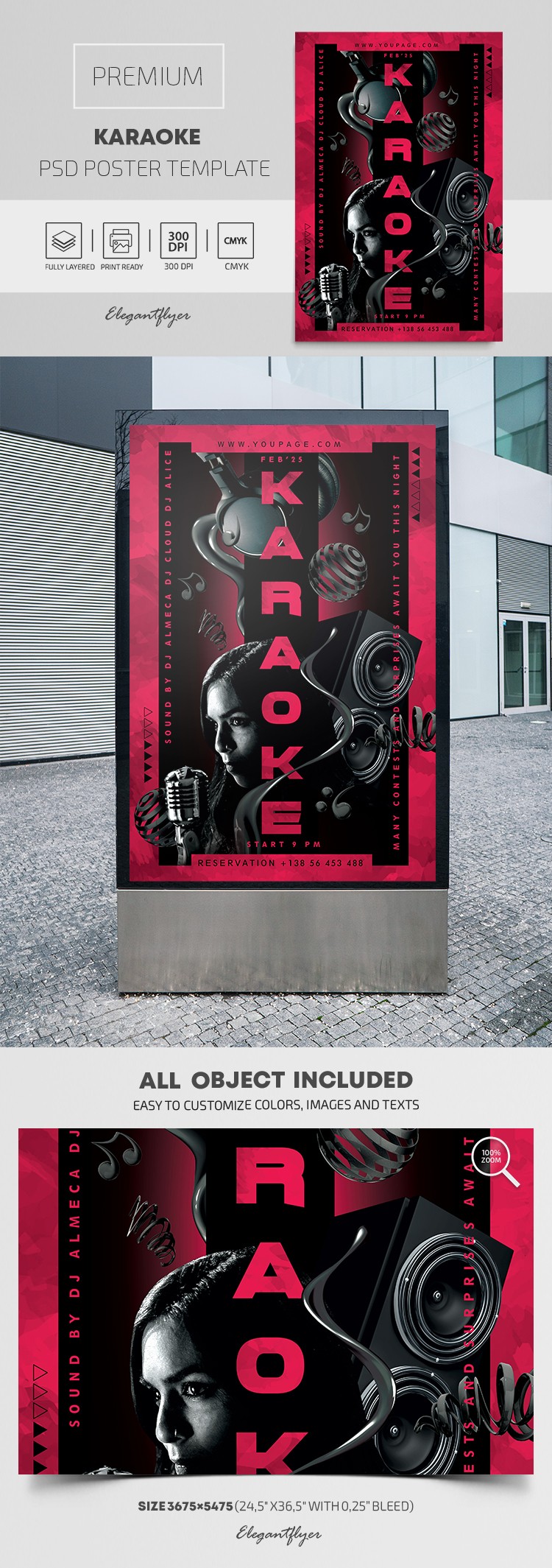 Karaoke - Premium PSD Poster Template - 10029360 | by ElegantFlyer