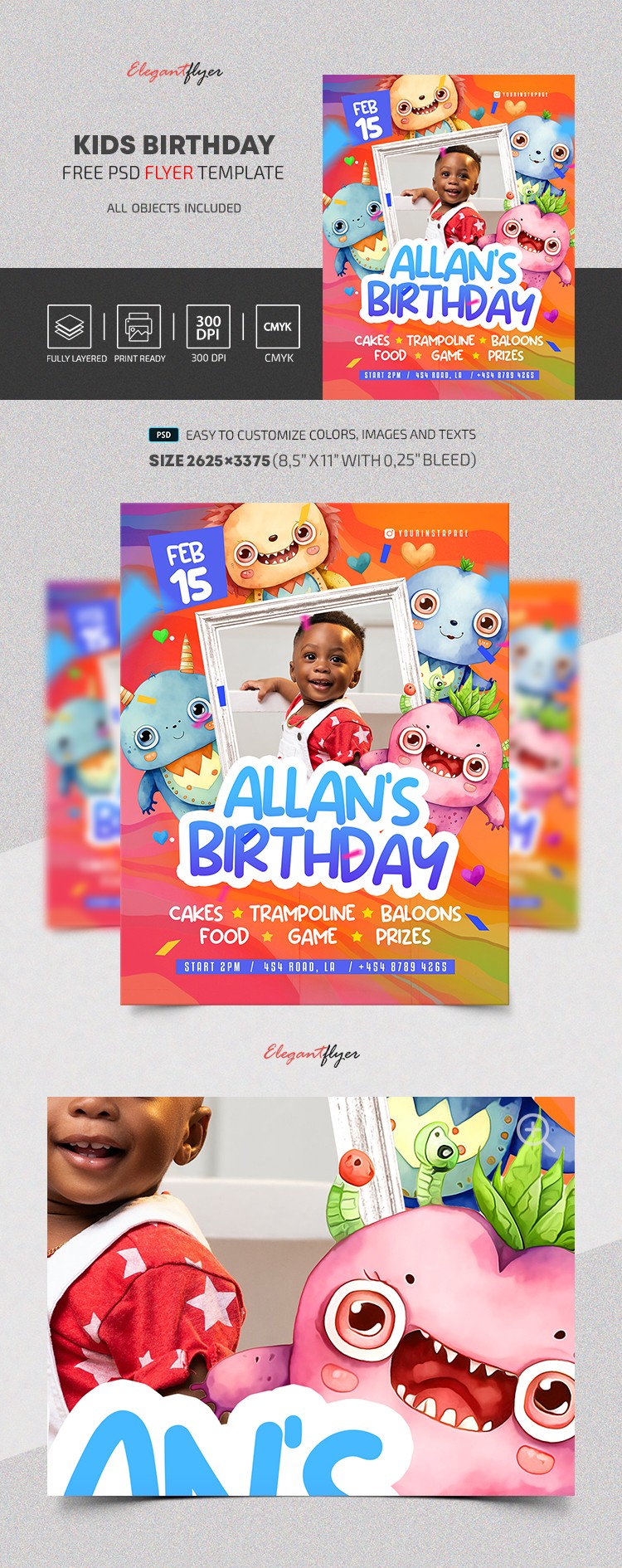 Kids Birthday Flyer by ElegantFlyer