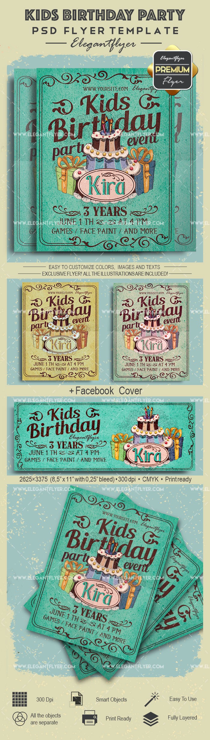 Kids Birthday Party by ElegantFlyer