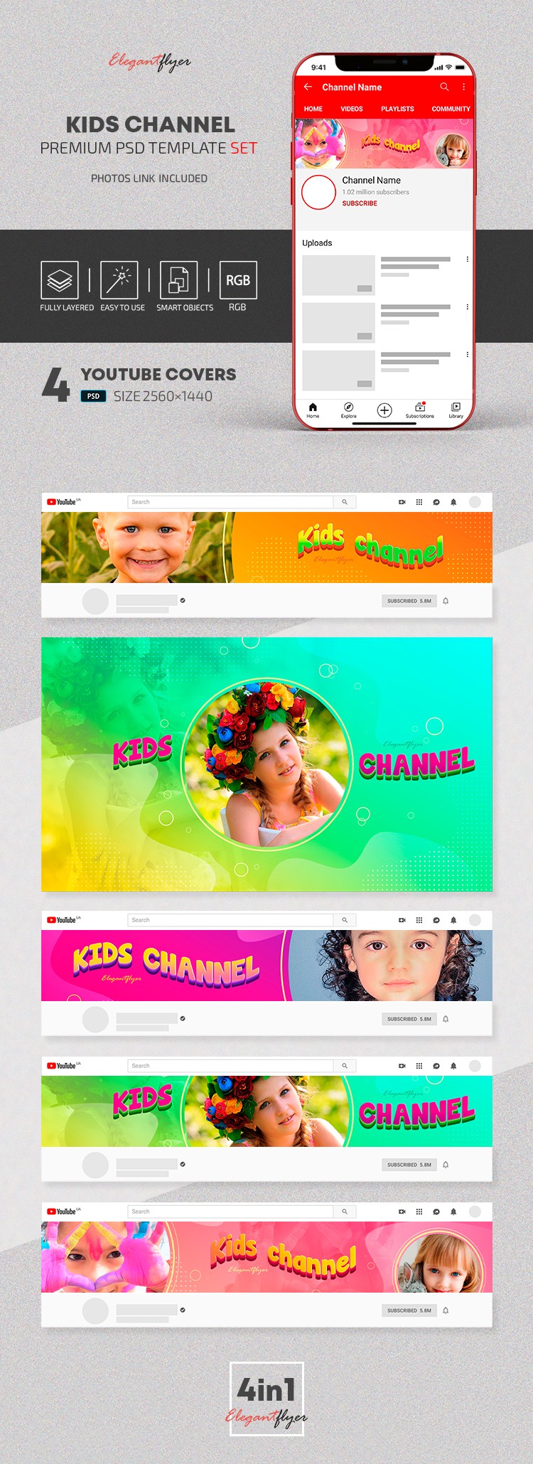 Kids Channel Youtube by ElegantFlyer
