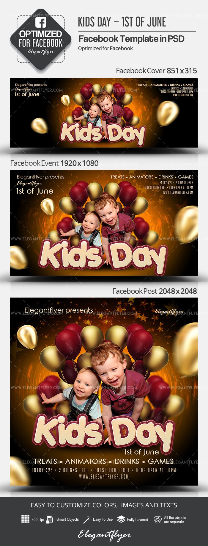 Kids Day Facebook by ElegantFlyer