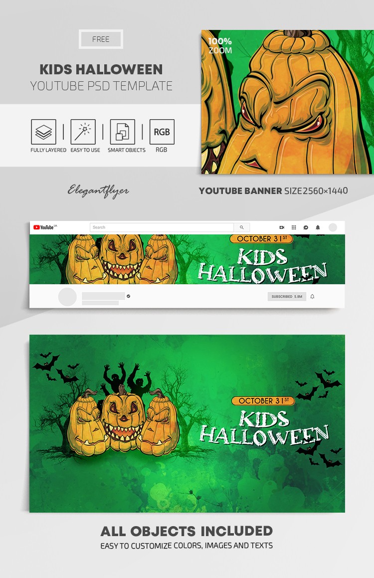 Kids Halloween Youtube by ElegantFlyer