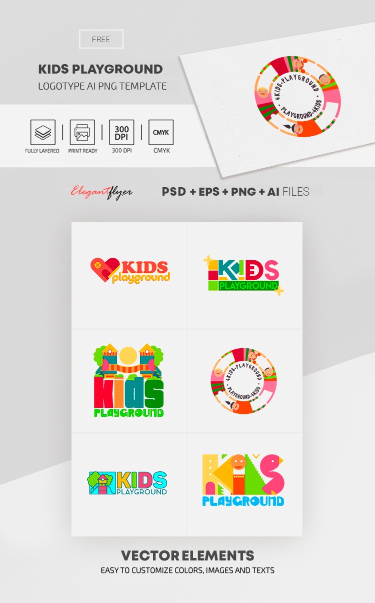 Kids Playground Logo Set by ElegantFlyer