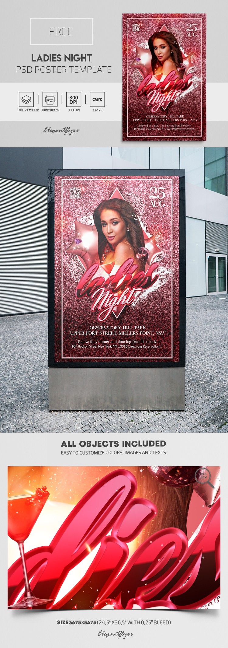 Ladies Night Poster by ElegantFlyer