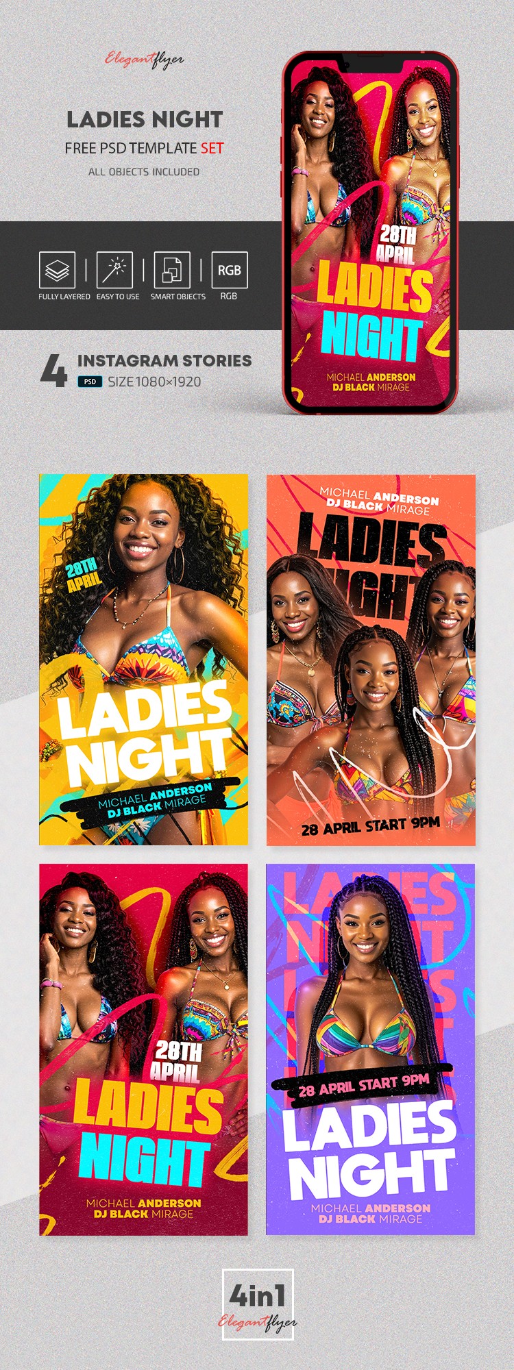 Ladies Night Instagram Stories by ElegantFlyer Ladies Night Instagram Stories by ElegantFlyer