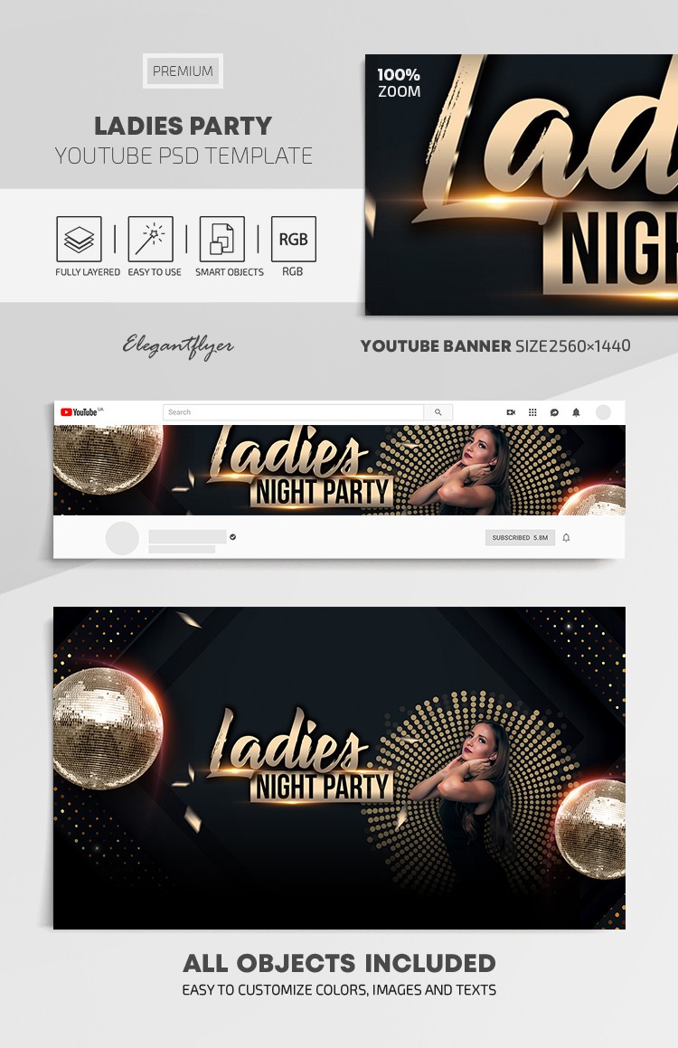 Ladies Party Youtube by ElegantFlyer