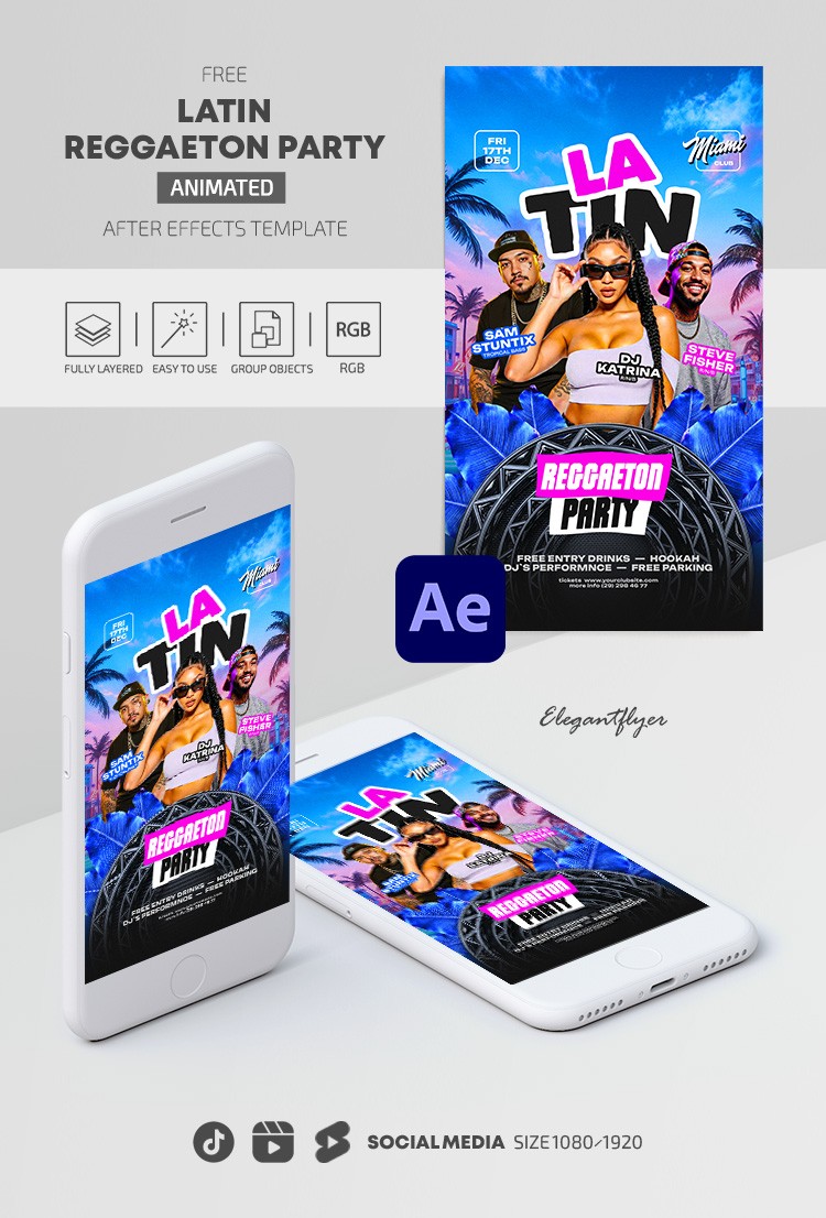 Latin | Reggaeton Party Instagram Reel by ElegantFlyer