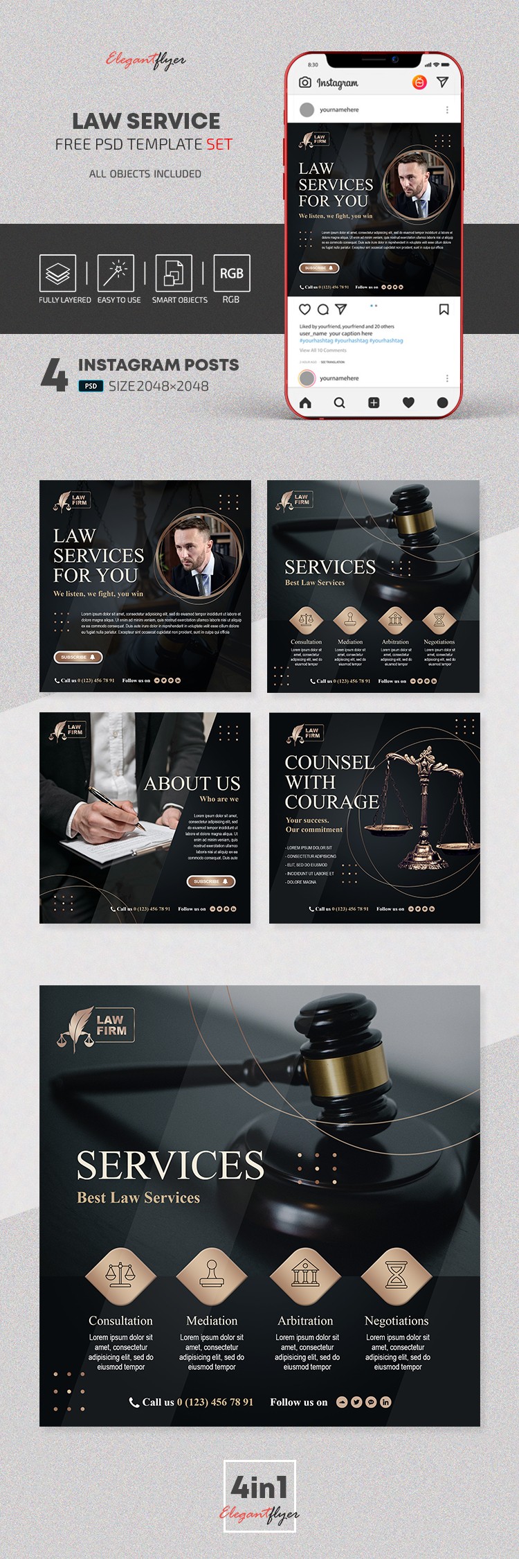 Law Service Instagram by ElegantFlyer