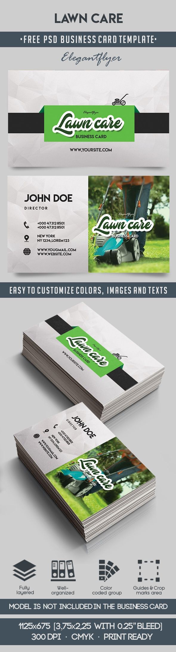 lawn service business cards templates