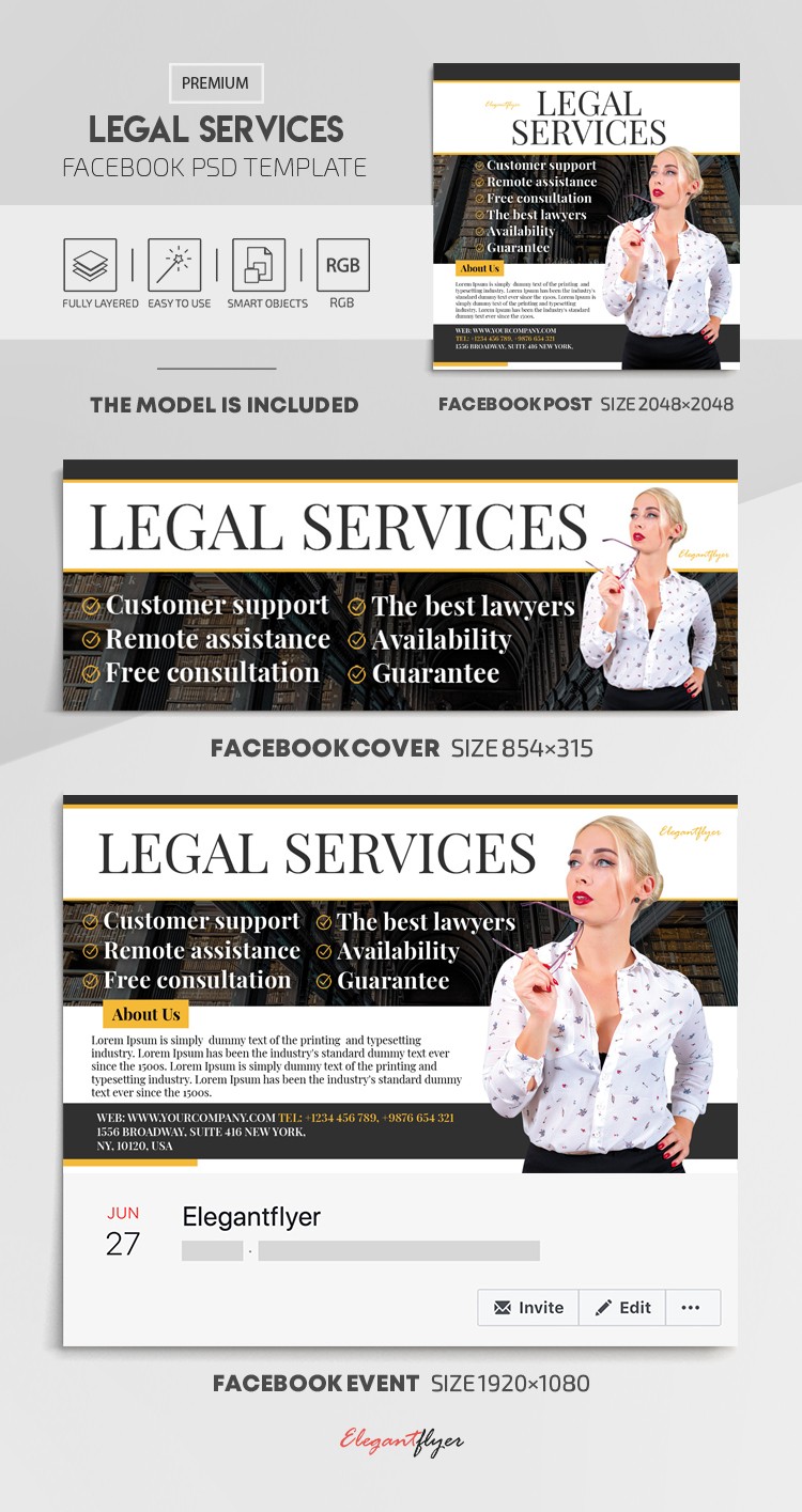 Usługi prawne. by ElegantFlyer