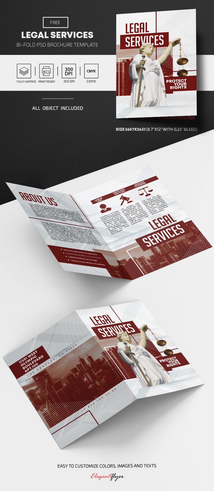 Legal Services Bi-fold Brochure by ElegantFlyer