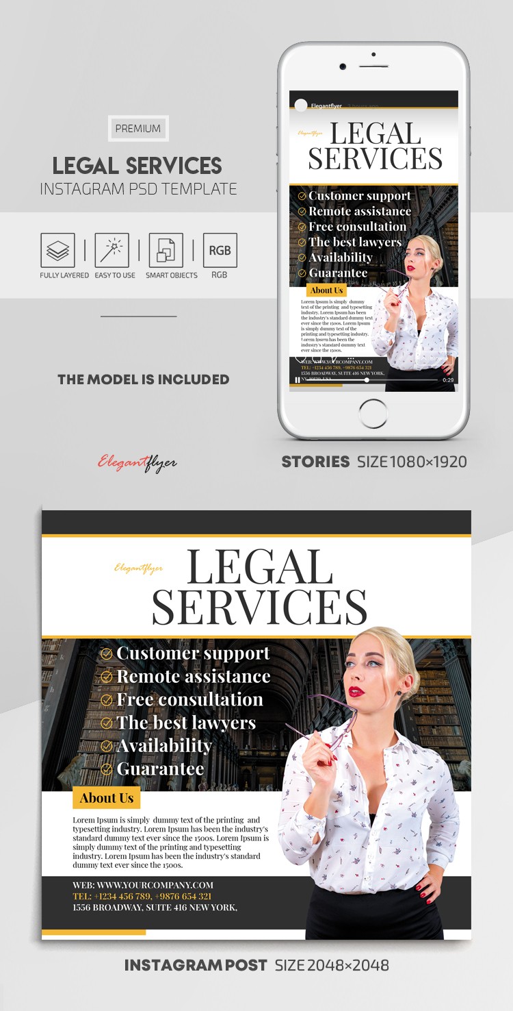 Juristische Dienstleistungen Instagram by ElegantFlyer