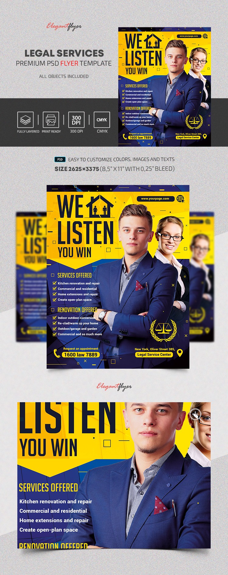 Rechtsdienstleistungen Flyer by ElegantFlyer