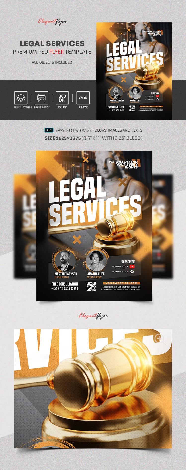 Folleto de Servicios Legales by ElegantFlyer