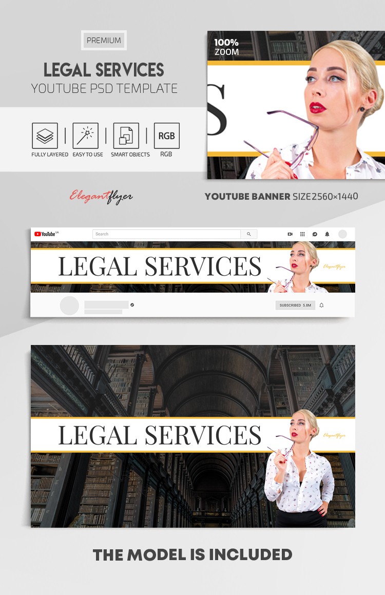 Serviços jurídicos no Youtube by ElegantFlyer